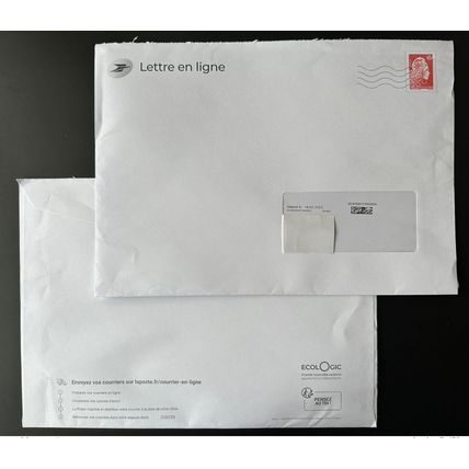 PAP France 2023 E-Lettre Rouge Marianne l'Engagée Yz GRAND modèle 32 x 23 cm