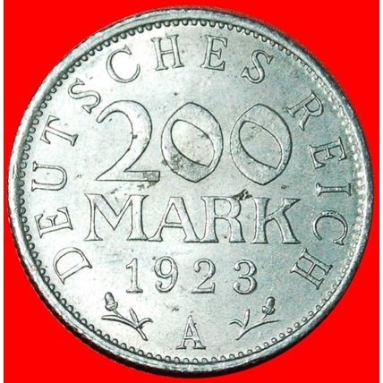Ⰶ INFLATION: GERMANY WEIMAR REPUBLIC ★ 200 MARKS 1923A!★LOW START★NO RESERVE
