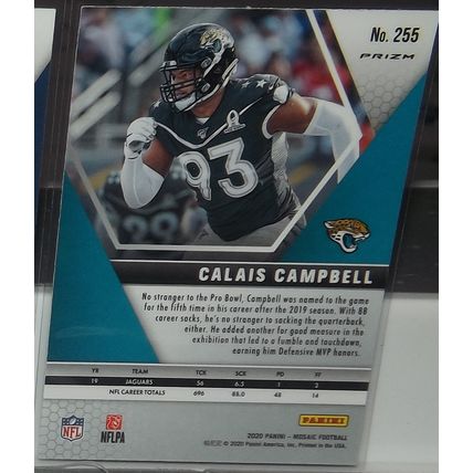 2020 Panini Mosaic CALAIS CAMPBELL (Jaguars) Pro Bowl Prizm #255
