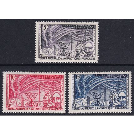 French Antarctic Territories 1957 SG 19-21 MM (C-219 (10))