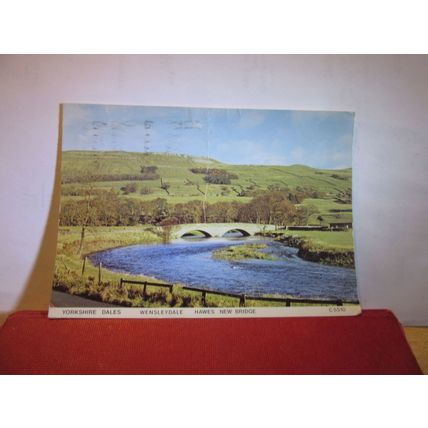 NEW BRIDGE, HAWES, WENSLEYDALE, YORKSHIRE used postcard by Judges 198? pm =