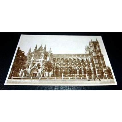 WESTMINSTER ABBEY LONDON : VALENTINE'S POSTCARD : 1892 ~