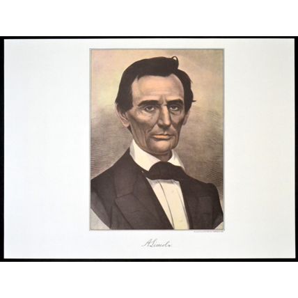 ABRAHAM LINCOLN 1952 Nathaniel Currier - James Merritt Ives PRINT
