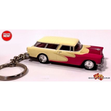 RARE KEYCHAIN 55/56/57 PINK TRI-FIVE CHEVY NOMAD GREAT GIFT & DESK DISPLAY