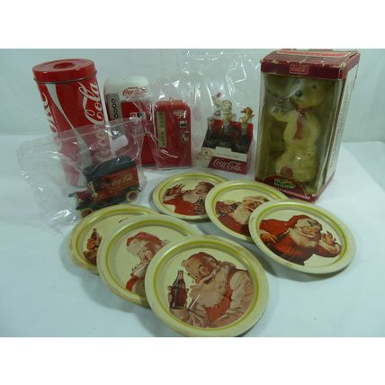 Vintage Coca Cola Bundle, Coasters, Polar Bear Headknocker, Tin, etc*
