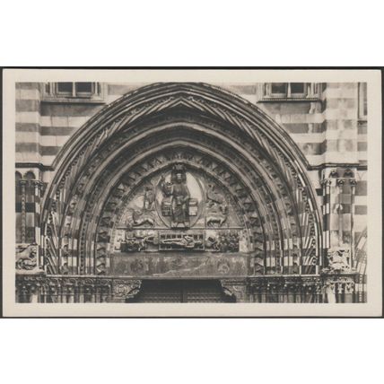 Particolare della Facciata, Duomo, Genova, c.1930s - Grafia Foto Cartolina