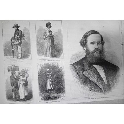 Rio de Janeiro, Brazil - Harper's Weekly, 1865 - original double-page print