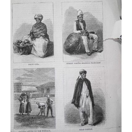 Rio de Janeiro, Brazil - Harper's Weekly, 1865 - original double-page print