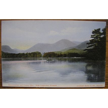 pre 1918 postcard Derwentwater & Causey Pike
