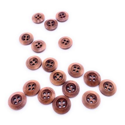 15mm Round Wooden Coffee Brown Buttons 4 Hole Knitting Baby Cardigan Sewing Diy