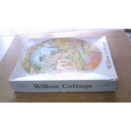WILLOW COTTAGE by Michael Pollard Oval Jigsaw Puzzle (1000 Piece) Express Gifts