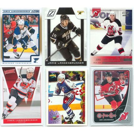 Jamie Langenbrunner 13x card lot incl Worlds/Jr. 1994-2010