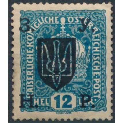 Austria optd: 12h - Western Ukraine 1919 - NM H - MiNr 68
