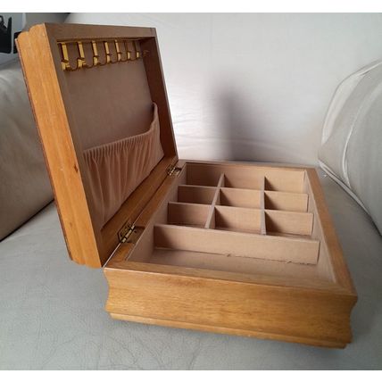 Vintage Wooden Mele Jewellery Box