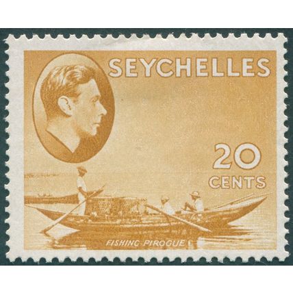 Seychelles 1941 20c brown-ochre Chalk paper SG140a unused
