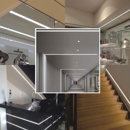 6Pack 6.6FT/2 Meter Plaster in LED Channel,Drywall LED Strip Light Channel,Triml