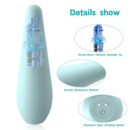 Magnetic USB Rechargeable Silicone Vibrating Massager Waterproof Compact Multi S