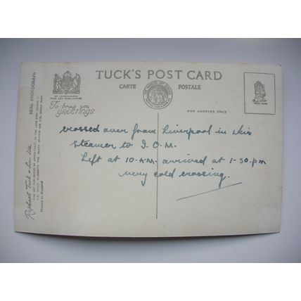Isle of Man – S.S. Tynwald – Liverpool to IOM Steamer, Ferry. (Tuck – 1950s)