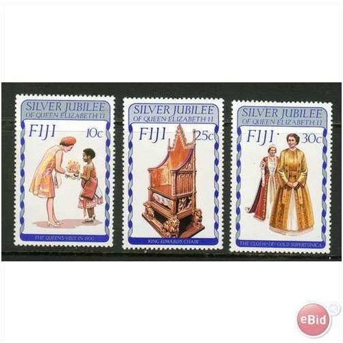 Fiji stamps 1977 - SG 536-538 - Royal Silver Jubilee MNH