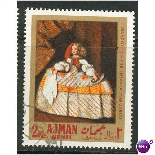 Ajman stamps - 1968 Paintings by Velazquez - the Infanta Margarita - used
