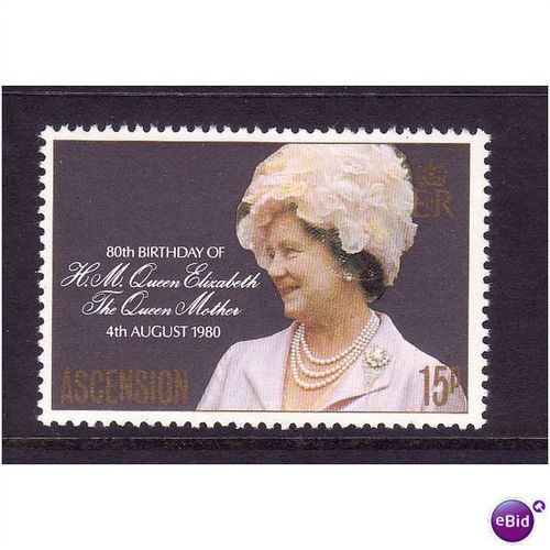 ASCENSION IS 1980 15p QUEEN MOTHER U/M MINT