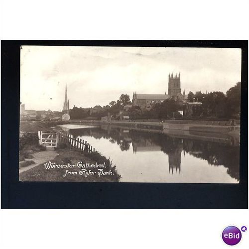 WORCESTER Cathedral Postcard by Harvey Barton
