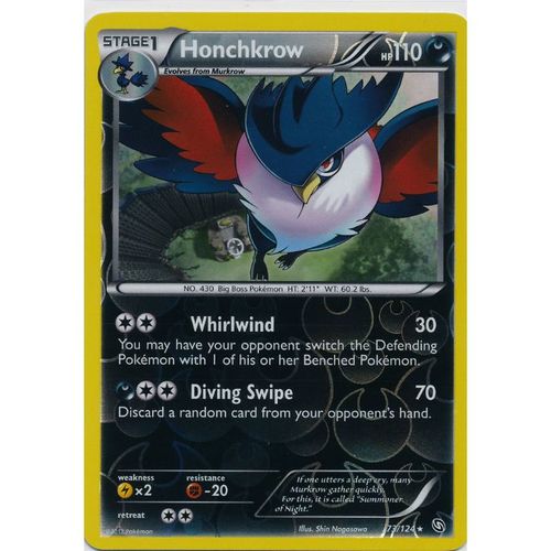 Pokemon B&W Dragons Exalted - #73/124 - Honchkrow Rev Holo