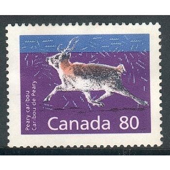 Canada stamps 1990 - 80c Peary Caribou - unused