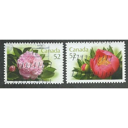 CAN 2008 (SET) 'PEONIES '(2v) FINE USED (EBID48-727)