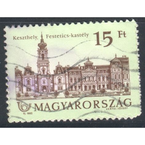 Hungary 1991 - SG4049 - 15fo brown/green - Festetics Castle, Keszthely - used