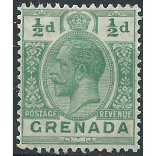 Grenada 1913 SG89 1/2d Yellow-Green Mounted Mint.. .