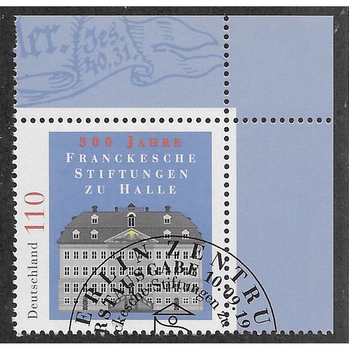 GER 1998 110pf 'FRANCKE CHARITIES'(CORNER MARGIN) FINE USED (EBID53-885)