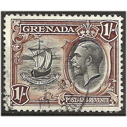 Grenada 1934 SG142 1/- Black & Brown Fine Used . ..