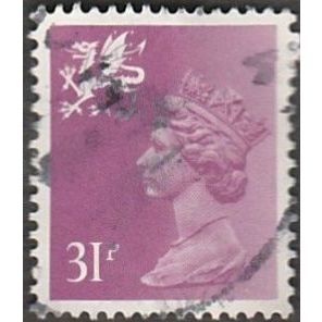 1971-92 Wales Regional Machin Definitives, 31p. Value.Bright Purple. Good Used