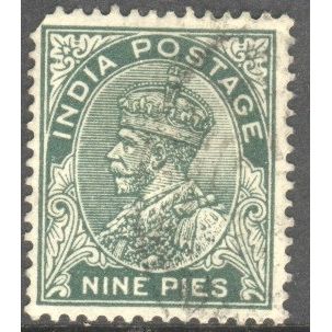 India 1932 - SG 233 - KGV 9p green - used