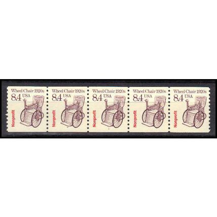 2256 8.4c Wheel Chair Fine MNH Dry Gum PNC 1/5 X3008