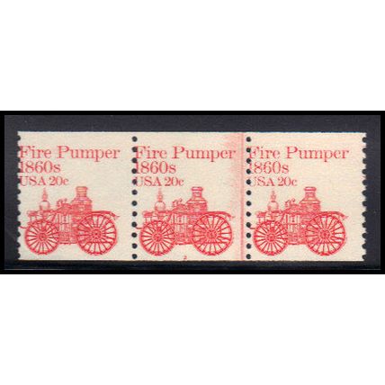 1908 20c Fire Pumper Average MNH Dry Gum PNC 3/3 KA9334