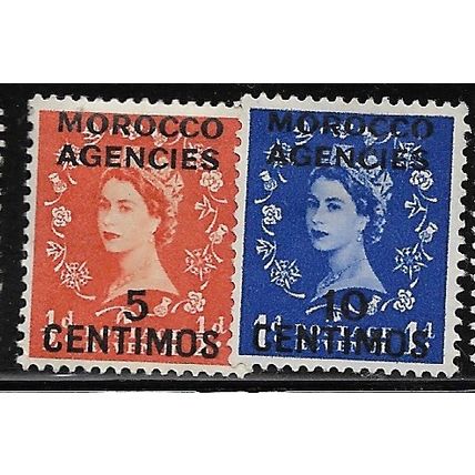 MOROCCO AGENCIES SPANISH 1954/1955 SG 187/188 - MH (*)