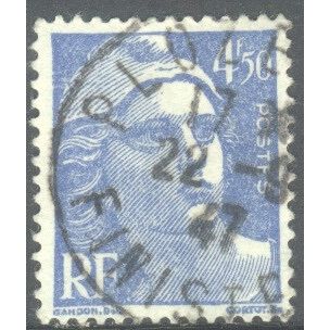 France Stamps 1947 - 4.50f blue "Marianne" - used 2