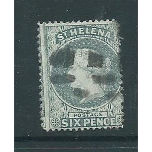 st.helena stamps victoria sg44 used grey cork cancel