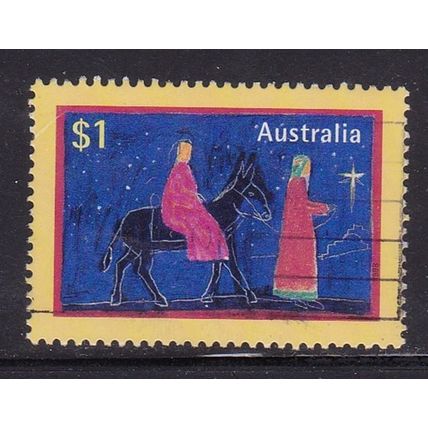 AUSTRALIA 1998 CHRISTMAS $1 RIDE TO BETHLEHEM USED SG1834
