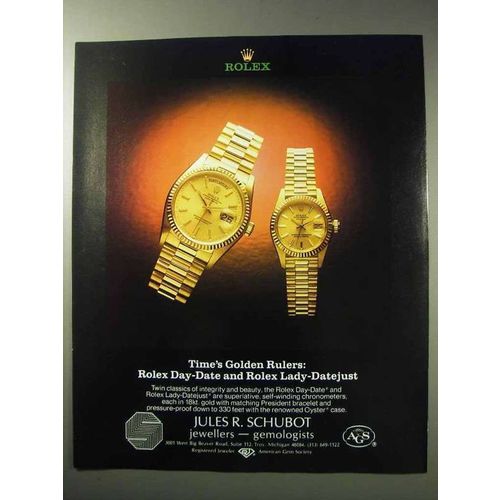 1986 Rolex Day-Date and Lady-Datejust Watch Ad