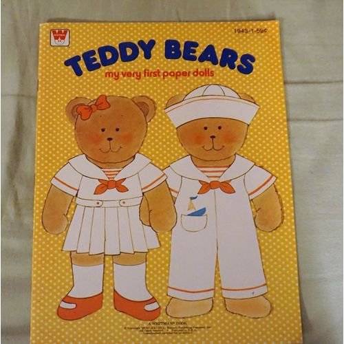 Whitman Teddy Bears My Very First Paper Dolls Brother Sister Uncut 1978