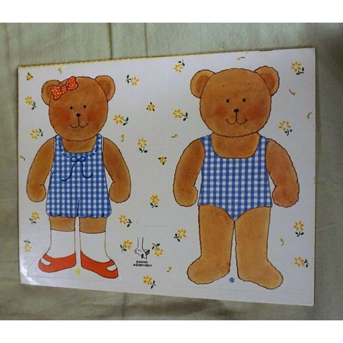 Whitman Teddy Bears My Very First Paper Dolls Brother Sister Uncut 1978