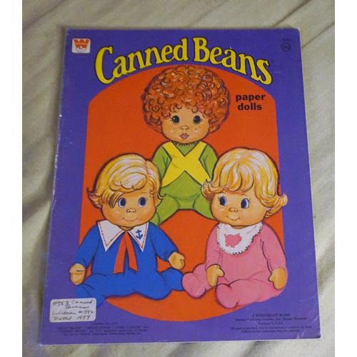 Whitman Canned Beans Paper Dolls Uncut 1977