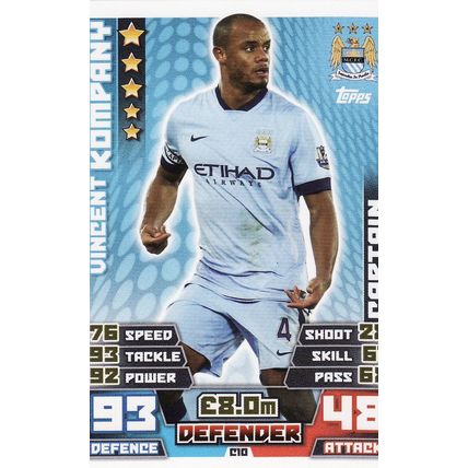 Match Attax Extra 2014/2015 C10 Vincent Kompany Manchester City