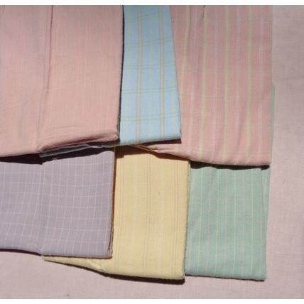 6 Pcs Flannel Fabric Material 18x42 Inches Cotton Sewing Crafting Stripe Plaid