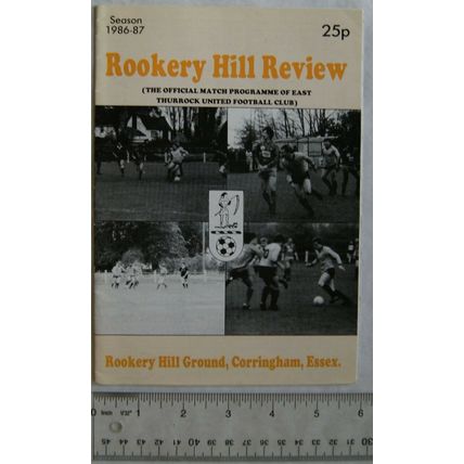 1987 programme East Thurrock United v. Brightlingsea United