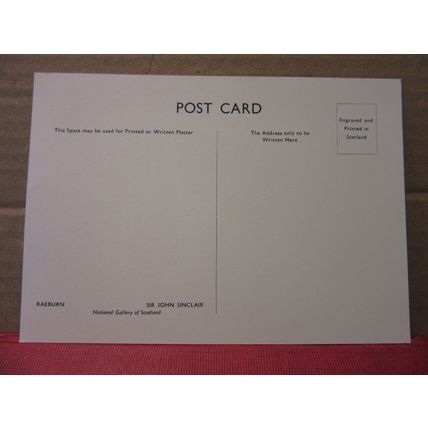 SIR JOHN SINCLAIR by Sir H Raeburn unused postcard National Gallery Scotland /