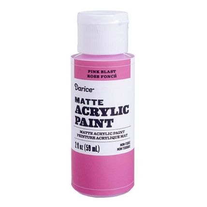 Darice® Matte Acrylic Paint: Pink Blast, 2 ounces